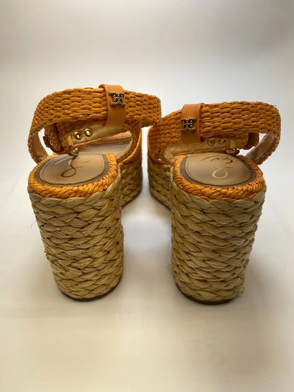 Sam Edelman Womens April Marigold Wedge Espadrille Platlform Sandal Sz 8.5